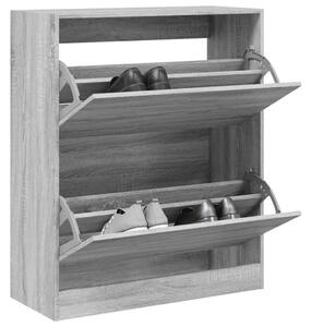VidaXL szürke sonoma színű szerelt fa cipőszekrény 80x34x96,5 cm