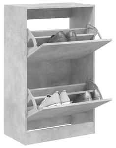 VidaXL Cipőtartó Szekrény - Beton Szürke - 60x34x96,5 cm
