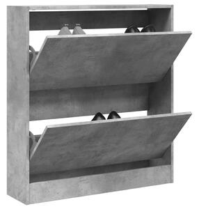 VidaXL Cipőtartó Szekrény - Beton Szürke - 80x21x87,5cm