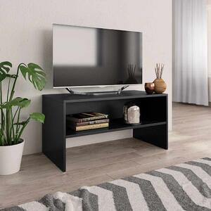 Fekete szerelt fa TV-szekrény 80 x 40 x 40 cm