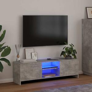 Szürke TV-szekrény LED-világítással 120 x 30 x 36 cm