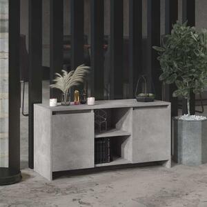 Betonszürke szerelt fa TV-szekrény 100 x 35 x 55 cm