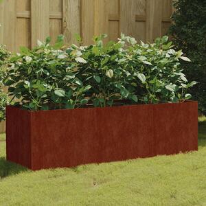 Corten acél kerti magaságyás 120 x 40 x 40 cm