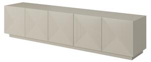 Asha RTV szekrény 200 cm, ötajtós - kasmír, martelé front