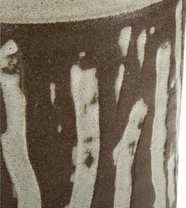 AFRICAN II törtfehér és barna kerámia váza