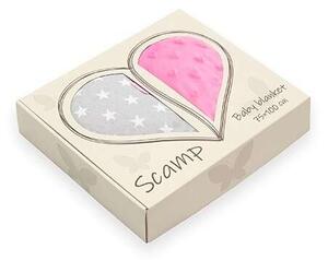 Scamp Minky-vászon takaró 75*100cm pink szív-csillagos kifutó