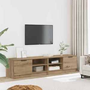 2 db barna tölgy színű szerelt fa TV-szekrény 80x35x36,5 cm