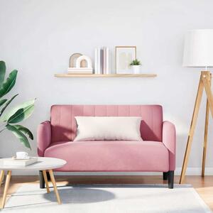 Rózsaszín bársony loveseat kanapé 109 cm