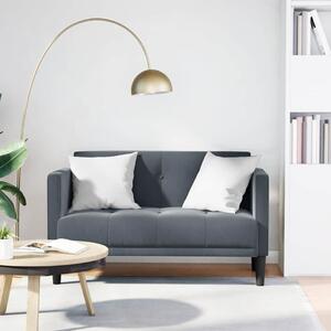 Sötétszürke bársony loveseat kanapé 111 cm