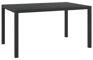 Fekete alumínium és WPC kerti asztal 150 x 90 x 74 cm