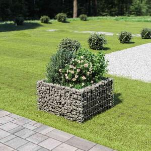 Horganyzott acél gabion magaságyás 90 x 90 x 50 cm