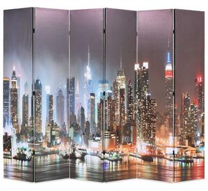 Éjszakai New York mintás paraván 228 x 170 cm