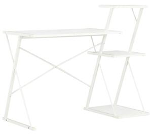 Fehér íróasztal polccal 116 x 50 x 93 cm