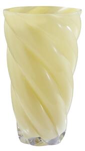 SWIRL üveg váza 30 cm, butteryellow