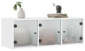 VidaXL Falra Szerelhető Szekrény - Fehér - Üveg - 102x37x35cm