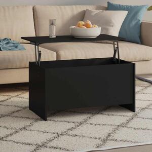 Fekete szerelt fa dohányzóasztal 102 x 55,5 x 52,5 cm