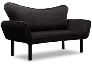 Széthúzható kétszemélyes kanapé Chatty (fekete). 1062619
