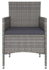 VidaXL Kerti Bisztrószett - 5 részes - Szürke Polyrattan