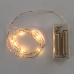 LED fényfüzér- cseppek, elemes, meleg fehér