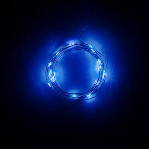 LED fényfüzér – elemes, kék, 20 dióda, 2,3 m