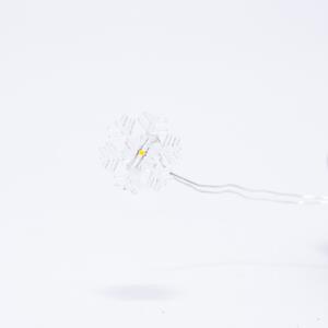 LED fényfüzér – hópihék, elemes,20 dióda, 2,3 m