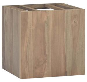 Tömör tíkfa falra szerelhető fürdőszobaszekrény 46x25,5x40 cm