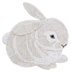 Világosszürke mosható kézi szövésű pamut gyerek szőnyeg 130x135 cm Bunny – Lorena Canals