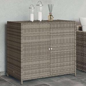 VidaXL szürke polyrattan kerti tárolószekrény 83x45x76 cm