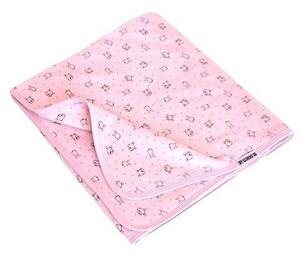 Rózsaszín baba kétoldalas Nicky plüss takaró