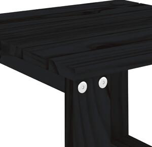 VidaXL fekete kerti tömör fenyőfa kisasztal 40x38x28,5 cm