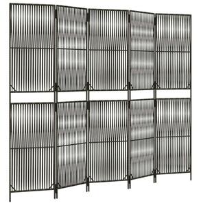 VidaXL Polyrattan Térelválasztó - 5 Panel - Szürke - 245x200cm