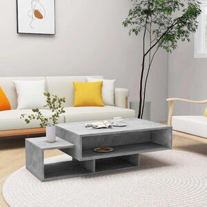 Betonszürke szerelt fa dohányzóasztal 105 x 55 x 32 cm