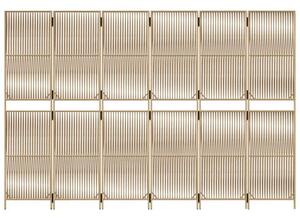 VidaXL Polyrattan Térelválasztó - Bézs - 6 Panel - 294x200cm