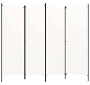 Fehér 4 paneles paraván 200 x 180 cm