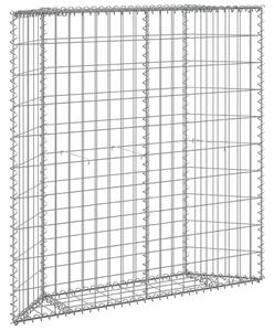Trapéz alakú horganyzott acél gabion magaságyás 100x20x100 cm