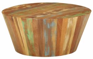 Tömör újrahasznosított fa dohányzóasztal Ø65 x 31 cm