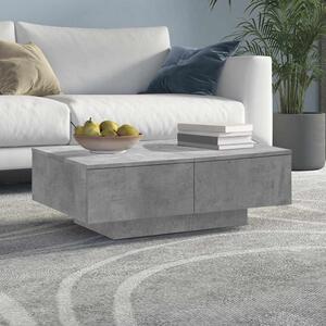 Betonszürke szerelt fa dohányzóasztal 90 x 60 x 31 cm