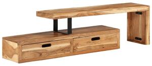 Tömör akácfa TV-állvány (118-200) x 30 x 40 cm