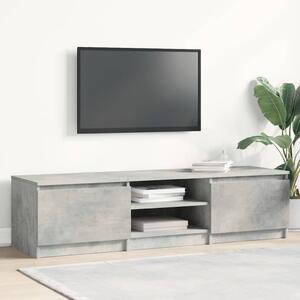 Betonszürke szerelt fa TV-szekrény 140 x 40 x 35,5 cm