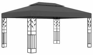 Antracitszürke dupla tetős pavilon 3 x 4 m