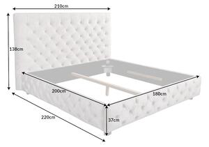 Design ágy Laney 180 x 200 cm pezsgő bársony