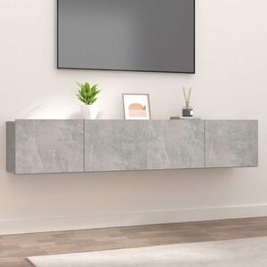 2 db betonszürke szerelt fa TV-szekrény 80 x 30 x 30 cm