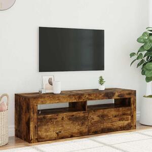 Füstös tölgy színű TV-szekrény LED-ekkel 120 x 35 x 40 cm