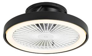 Intelligens mennyezeti ventilátor fekete, LED-del távirányítóval - Dave