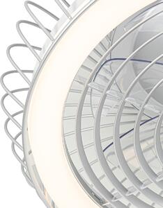 Intelligens mennyezeti ventilátor ezüst, LED-del távirányítóval - Crowe