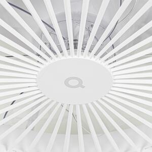 Intelligens mennyezeti ventilátor fehér, LED-del távirányítóval - Deniz