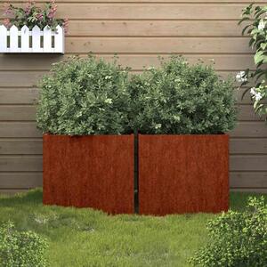 2 db corten acél növénytartó 32 x 30 x 29 cm
