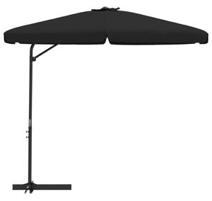 VidaXL fekete kültéri napernyő acélrúddal 300 cm