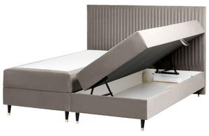 Boxspring ágy tárolóval Bársony DAME 180 x 200 cm Tópszín