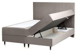 Boxspring ágy tárolóval Bársony DAME 160 x 200 cm Tópszín